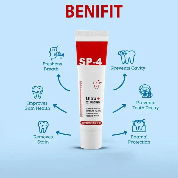 MenX™ Probiotic Ultra Whitening Toothpaste – Fight Plaque, Freshen Breath & Brighten Teeth