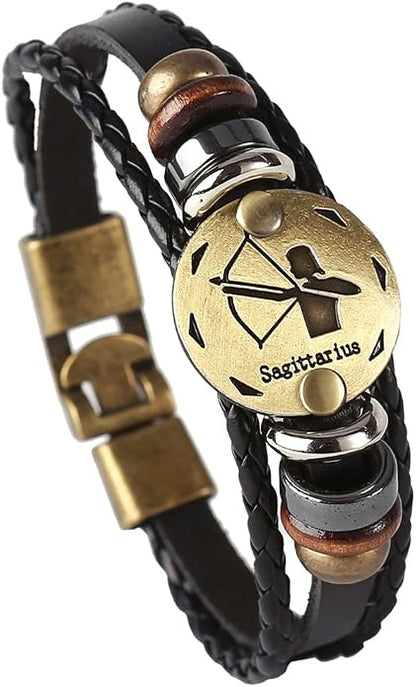 Astro Bracelet – Zodiac Leather Wristband