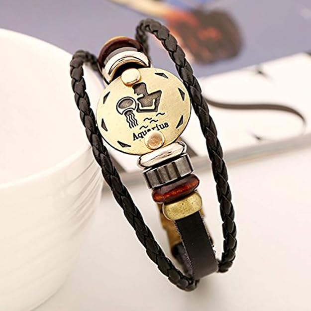 Astro Bracelet – Zodiac Leather Wristband