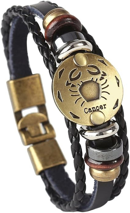 Astro Bracelet – Zodiac Leather Wristband