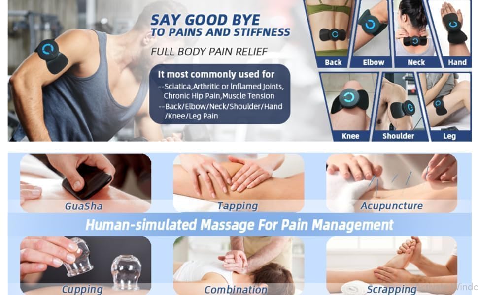 Mini Body Massager - Portable Butterfly Massager for Blood Circulation, Pain Relief
