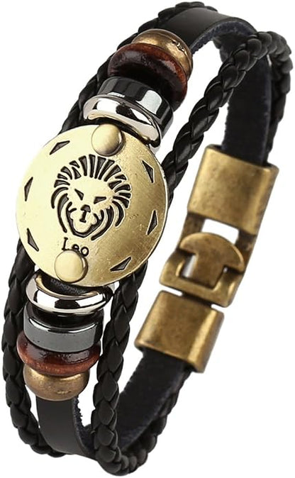Astro Bracelet – Zodiac Leather Wristband