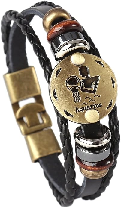 Astro Bracelet – Zodiac Leather Wristband