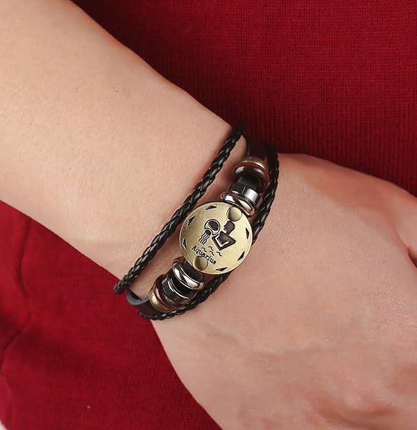 Astro Bracelet – Zodiac Leather Wristband