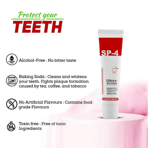 MenX™ Probiotic Ultra Whitening Toothpaste – Fight Plaque, Freshen Breath & Brighten Teeth