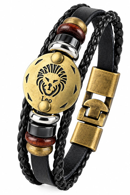 Astro Bracelet – Zodiac Leather Wristband