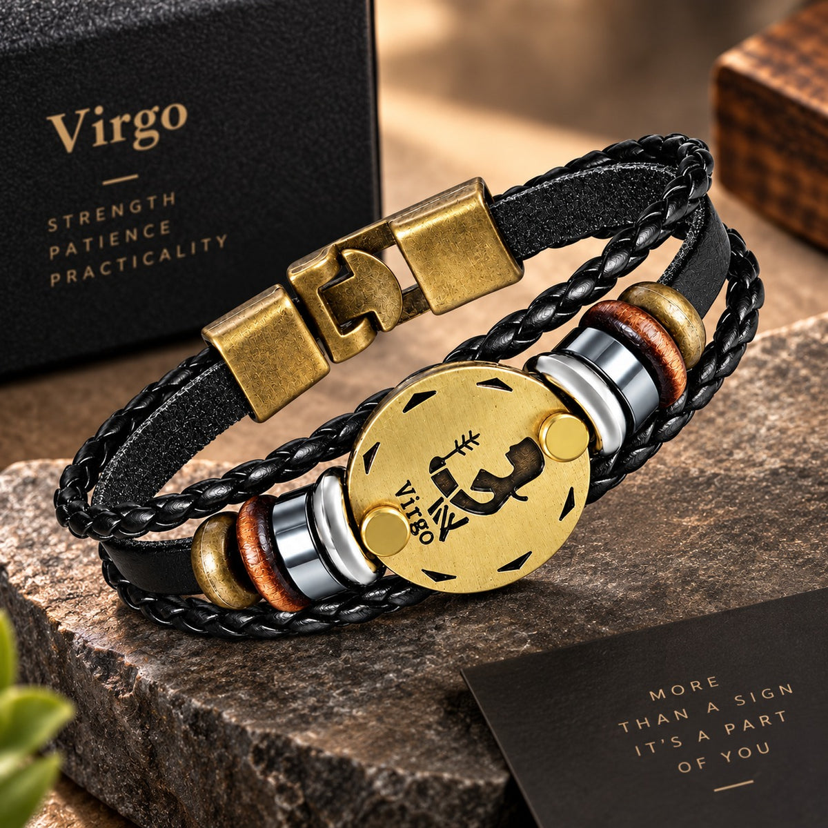 Astro Bracelet – Zodiac Leather Wristband