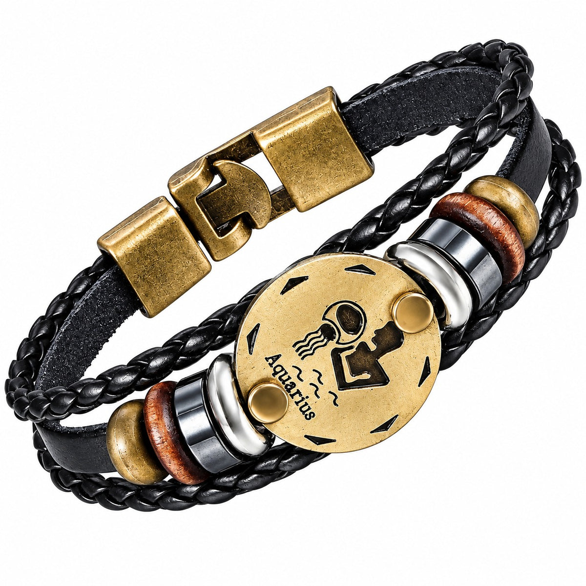 Astro Bracelet – Zodiac Leather Wristband