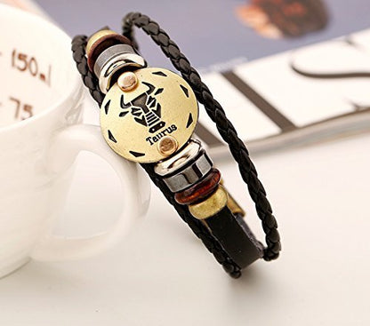 Astro Bracelet – Zodiac Leather Wristband