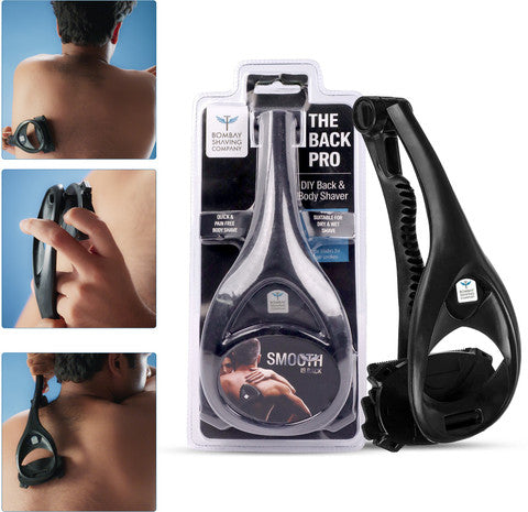 Back Hair Removal and Body Shaver with Curved Handle