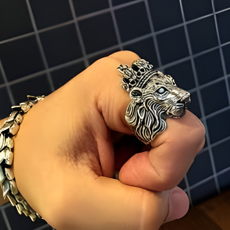 Royal Beast Combo: Lion King Ring + Owl Eye Ring