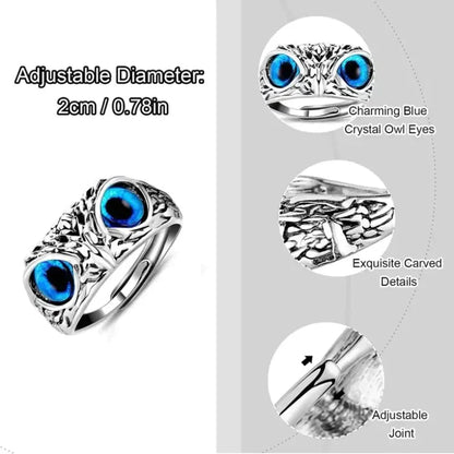 MenX™ Silver-Plated Lucky 3D Owl Ring
