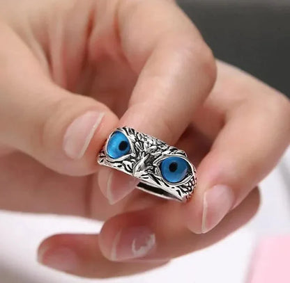 MenX™ Silver-Plated Lucky 3D Owl Ring