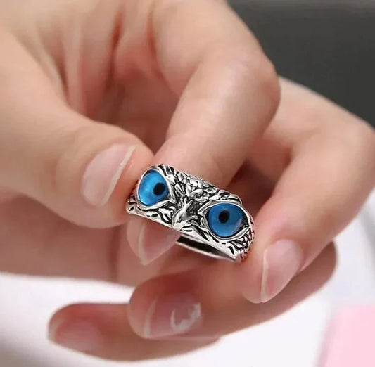 MenX™ Silver-Plated Lucky 3D Owl Ring
