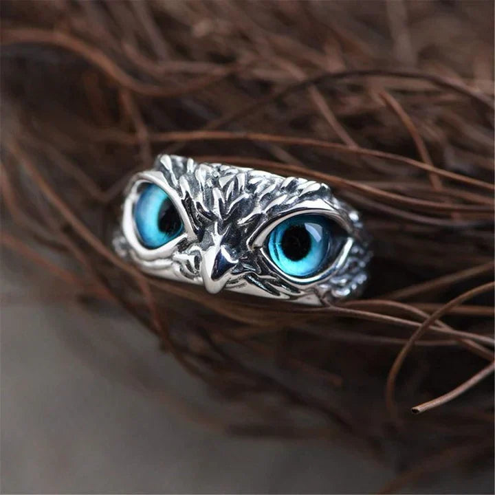MenX™ Silver-Plated Lucky 3D Owl Ring