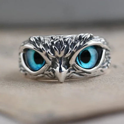 MenX™ Silver-Plated Lucky 3D Owl Ring
