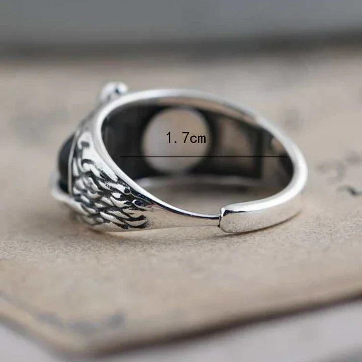 MenX™ Silver-Plated Lucky 3D Owl Ring