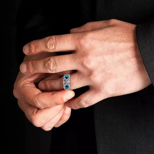 Royal Beast Combo: Lion King Ring + Owl Eye Ring