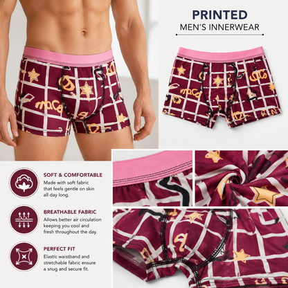 Floral Print Men’s Innerwear Combo – Pack of 3